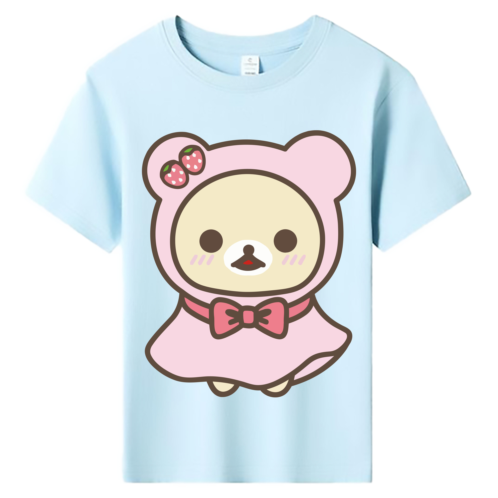 （画像用） リラックマ リラックマ キイロイトリ Rilakkuma Korilakkuma Kiiroitori 綿100％キッズTシャツ（フロントプリント）